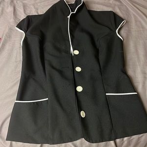 Barely worn button up black vest
